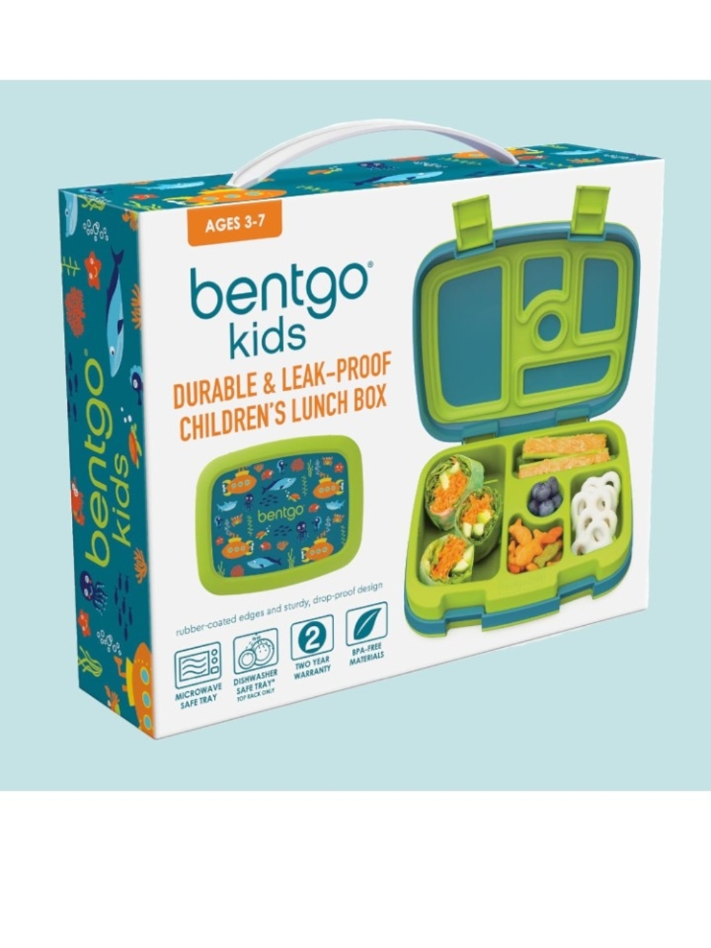 Bentgo Kids Green Leak‑Resistant Lunch Box for Children